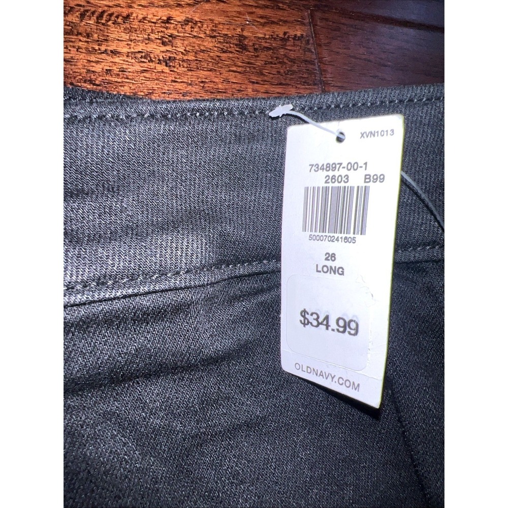 Old Navy Black High Rise Super Skinny Stretch Denim Jeans Women's Plus Sz 26 NWT - Picture 3 of 9